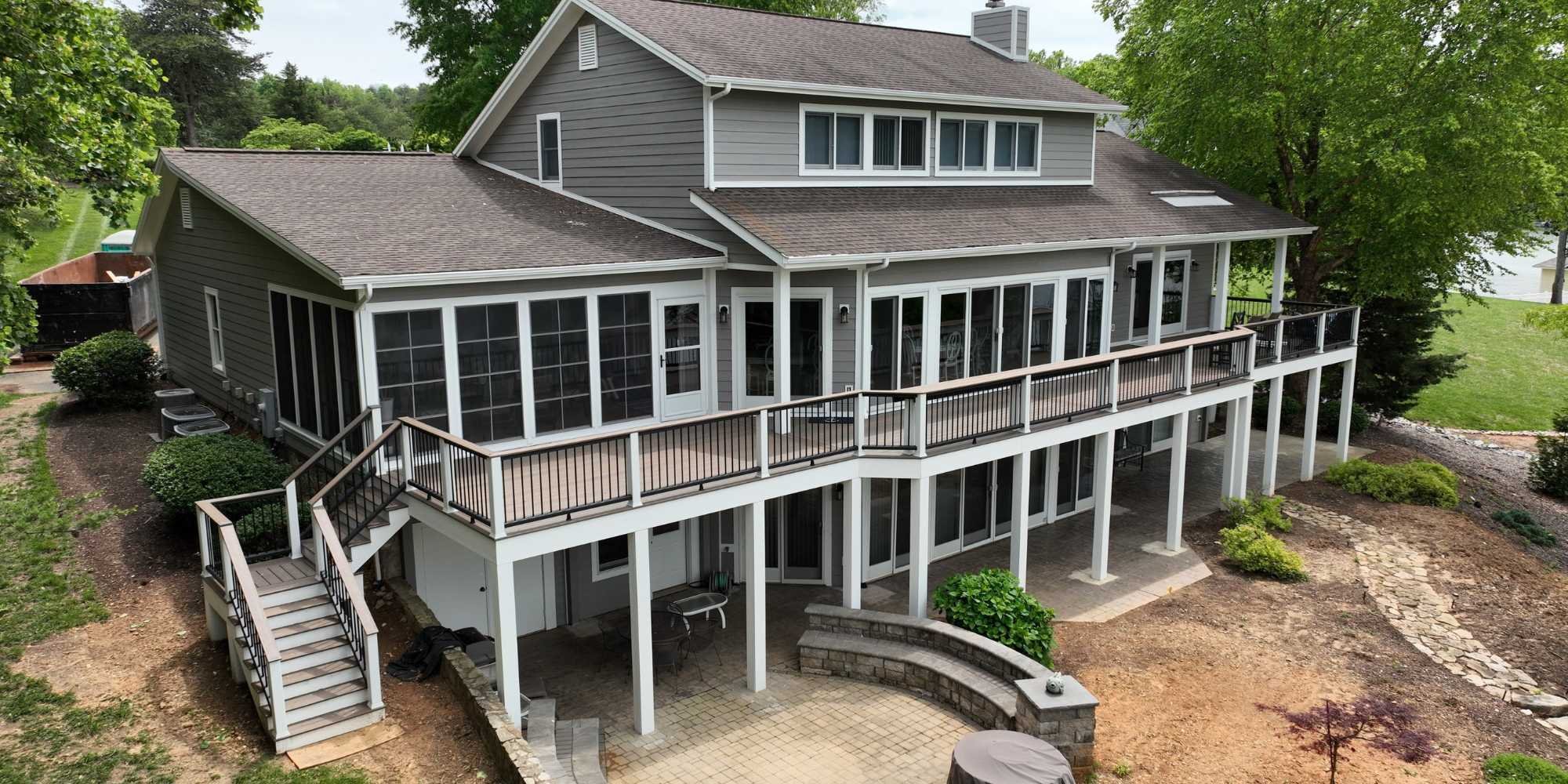 Roanoke custom home featuring outdoor living space and updated deck design Custom Home Builder