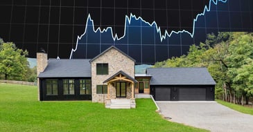 An image of a custom home by Grace Alon Builders in front of a chart