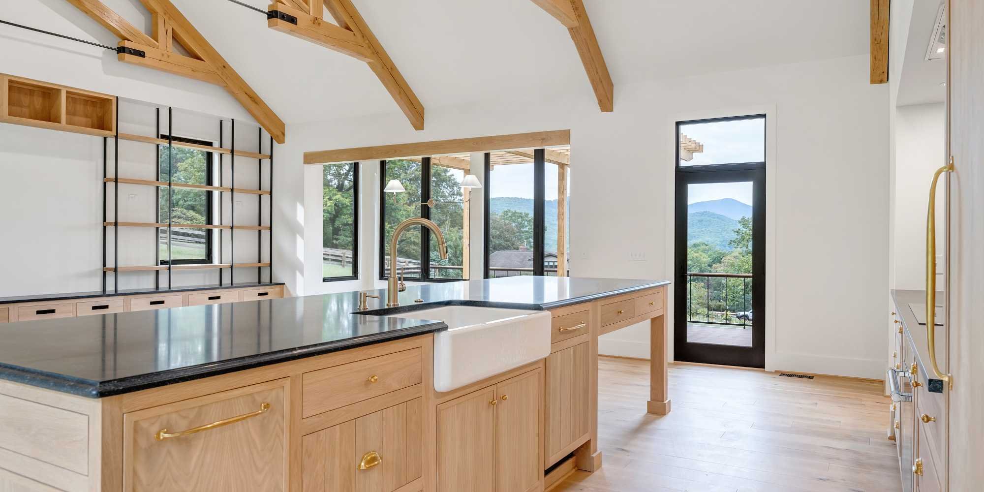 Image of a kitchen in a custom home built near Smith Mountain Lake, VA by Grace Alon Builders