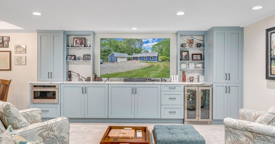 Living room remodel completed by Grace Alon Builders in Roanoke County