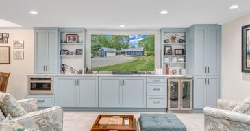 Living room remodel completed by Grace Alon Builders in Roanoke County