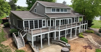 Two-story custom home with screened porch and elevated deck by Grace Alon in Roanoke, VA